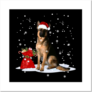 Funny German Shepherd Christmas - Merry Christmas Posters and Art